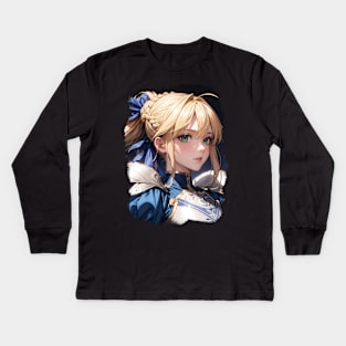 Fate Artoria Pendragon Kids Long Sleeve T-Shirt